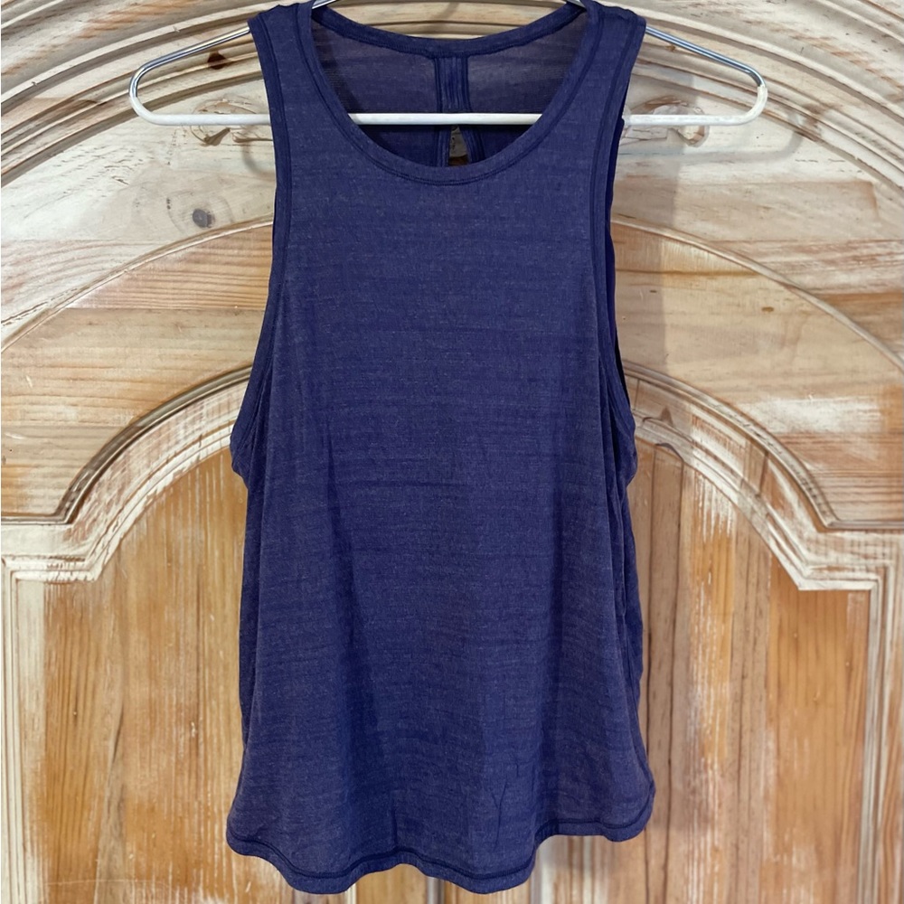 Lululemon Purple Twist & Reach Built In Sports Bra Vented Tank Top Womens Sz 6
